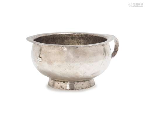 A Bolivian silver chamber pot