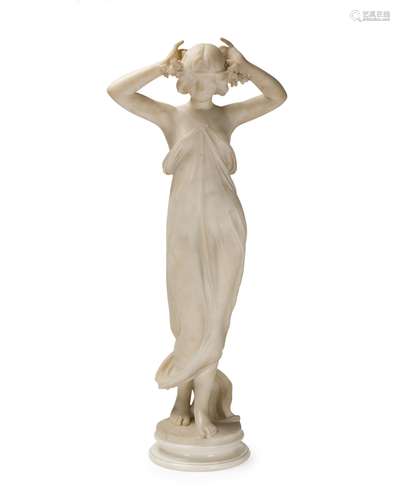 An Italian carved white marble statue