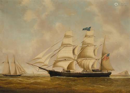 USS Restless under full sail