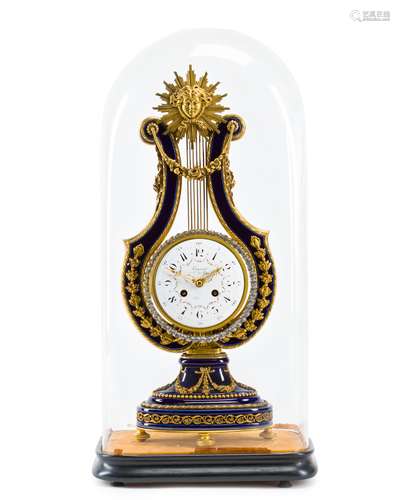 A French Charles X-style lyre clock