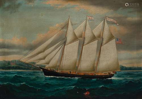 The Ann L. Lockwood under full sail