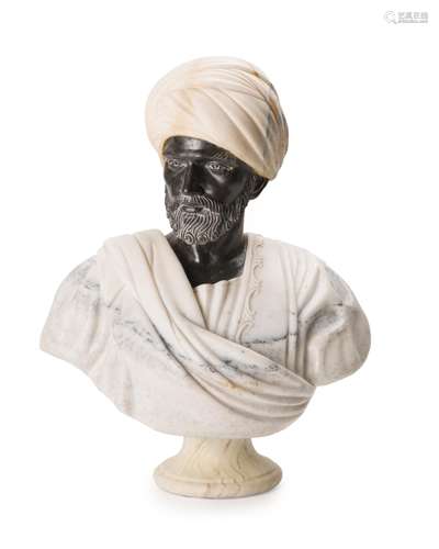 An Italian marble bust of a man