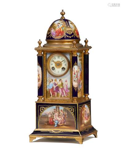 A Royal Vienna-style table clock