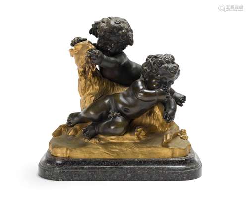 A gilt and patinated bronze figure, after La Rue