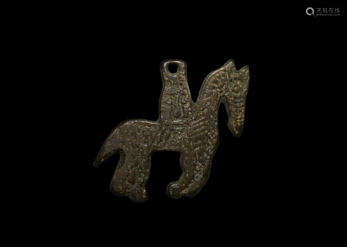 Viking Horse and Rider Pendant