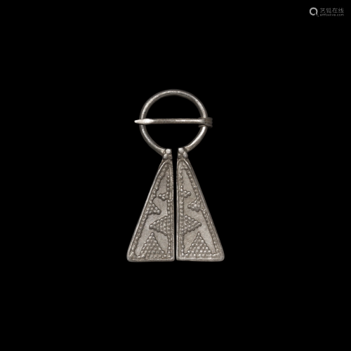 Viking Mordvinian-Type Silver Omega Brooch