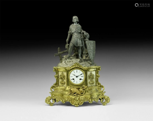 Victorian Figural Mantle Clock
