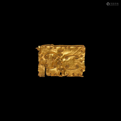 Pre-Viking Gold Scabbard Mount