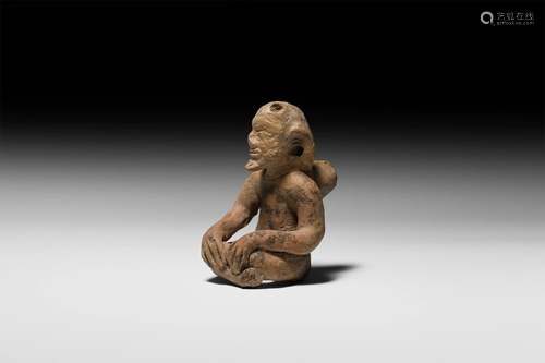 Pre-Columbian Seated Terracotta Figure