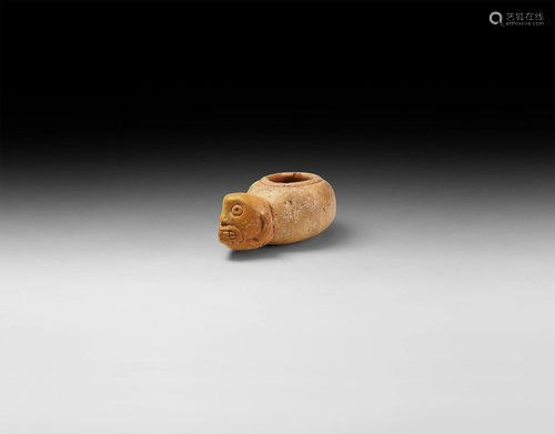 Pre-Columbian Huari Vessel with Monkey Head