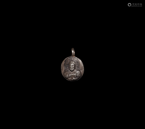 Post Medieval Silver Pendant with St John