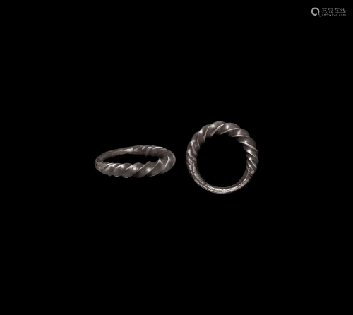 Viking Silver Twisted Ring