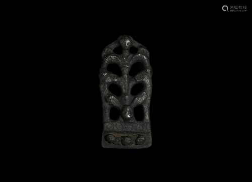 Viking Strap End with Busts
