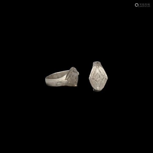 Viking Silver Ring with Lozenge-Shaped Bezel