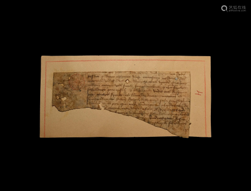 Medieval Vellum Manuscript Fragment