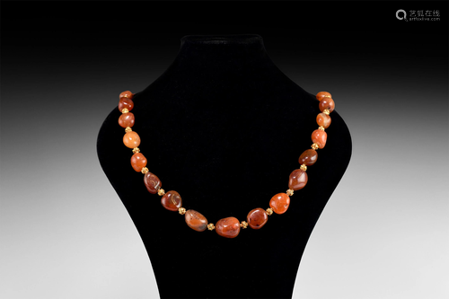 Natural History - Carnelian Bead Necklace