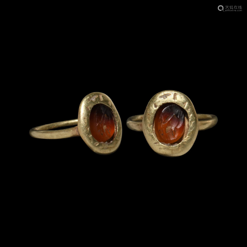 Medieval Ring with Roman Cupid Gemstone