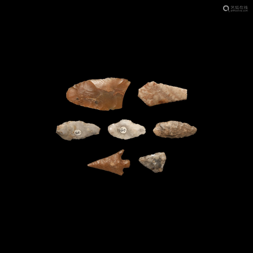 Stone Age British Arrowhead Collection