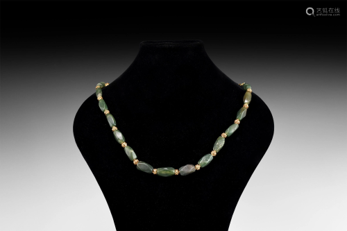 Natural History - Green Agate Bead Necklace