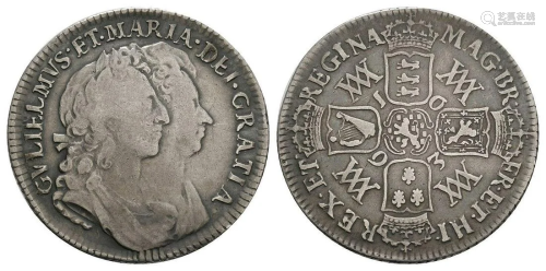 William and Mary - 1693 - Shilling