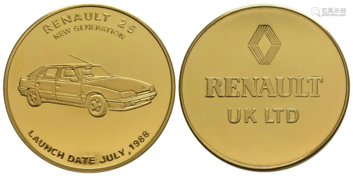 Renault 25 - 1988 - Gilt Presentation Medal