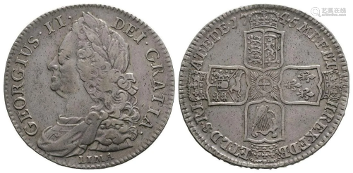 George II - 1745 LIMA - Halfcrown