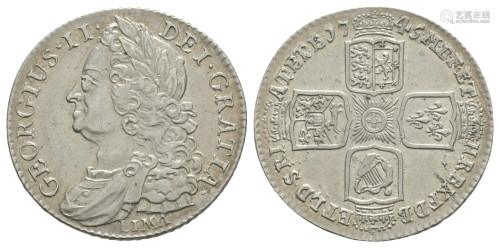 George II - 1745 LIMA - Shilling