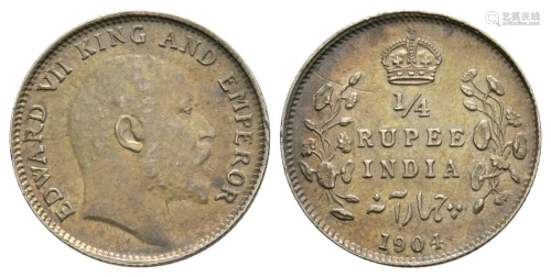 India - Edward VII - 1904 - 1/4 Rupee