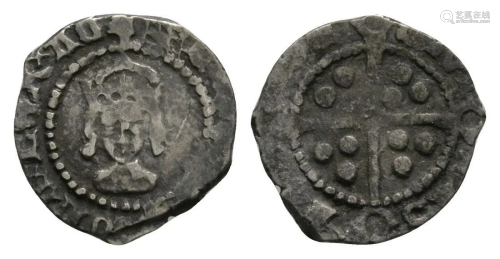 Henry VIII - London - Long Cross Halfpenny