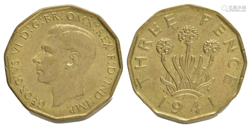 George VI - 1941 - Brass Threepence