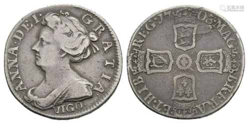 Anne - 1703 VIGO - Sixpence