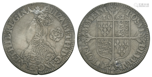 Elizabeth I - 1562 - Milled Sixpence