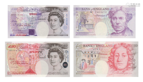 BoE - 1990-1992 & Mod - £20 & £50 Matchin…