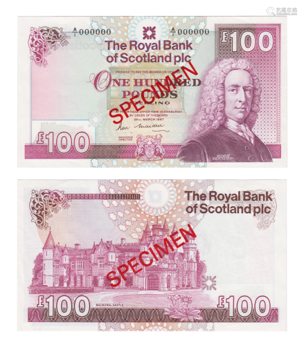 Scotland - RBS - 1987 Issue - SPECIMEN £…