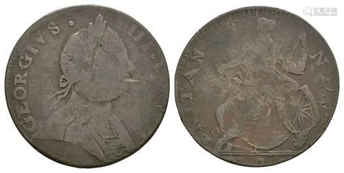 George III - 1775 - Evasion Halfpenny