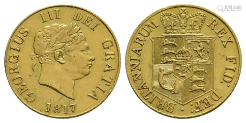 George III - 1817 - Half Sovereign