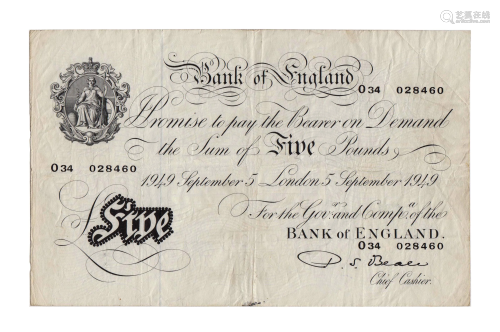 BoE - 5 September 1949 - Beale White £5