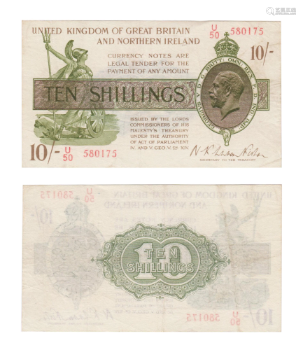 Treasury - 1922 ND Issue - Fisher 10/-