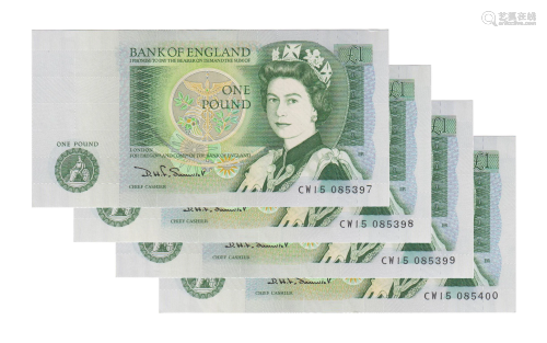 BoE - 1971-1982 ND Issue - £1 Sequence Group…