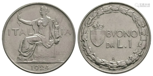 Italy - 1924 - 1 Lire