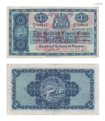 British Linen Bank - 1961; 1962 Issue - £1