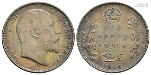 India - Edward VII - 1904 - Rupee