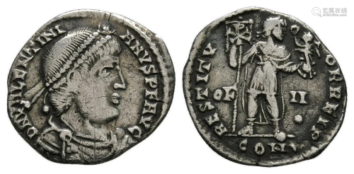 Valentinian I - Emperor Standing Siliqua