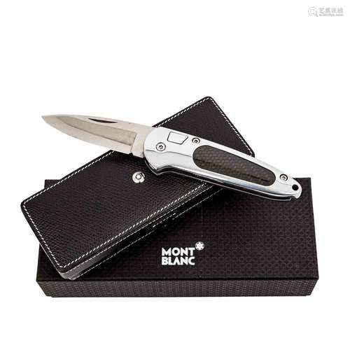 MONT BLANC TASCHENMESSER “LifeStyle Accessories”Klappmesser Solinger Stahl mit Carboneinlagen im