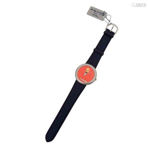 LIMITIERTE ZITURA ARMBANDUHR IM ANDY WARHOL DESIGN „LENIN“Schweiz, Armbanduhr 146/4999. Uhr in