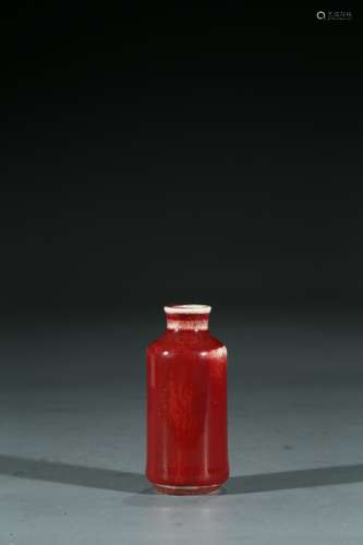 A CHINESE SMALL RED GLAZED SNUFF BOTTLE