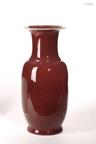 A LARGE CHINESE COPPER RED GLAZED VASE