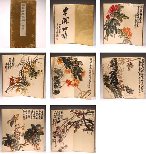 COLOR AND INK 'FLOWERS' ALBUM, WU CHANGSHUO(1844-1927)