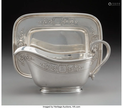 74078: A Tiffany & Co. Silver Sauce Boat and…