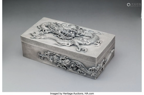 74051: A Japanese Silver Trinket Box Retailed …